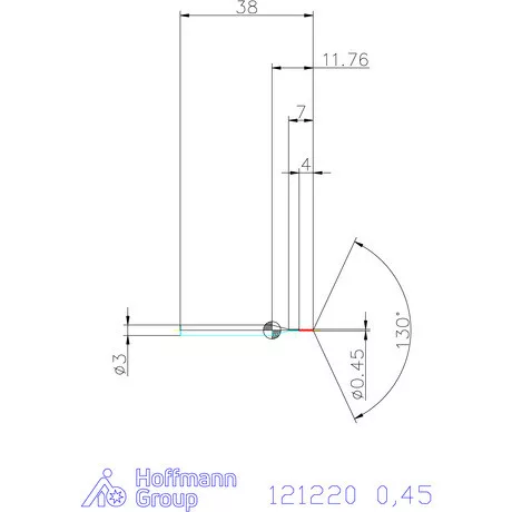 Garant VHM-HPC mikrofúró 0,45 mm