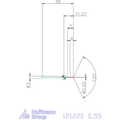Garant VHM-HPC mikrofúró 0,55 mm