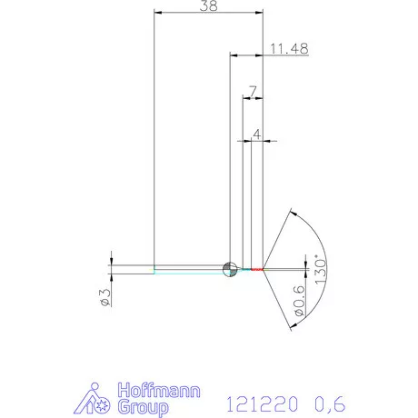 Garant VHM-HPC mikrofúró 0,6 mm