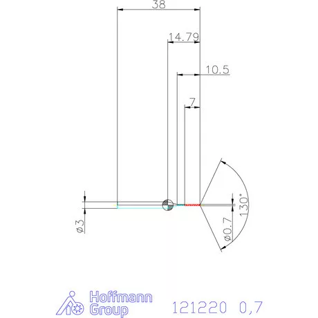 Garant VHM-HPC mikrofúró 0,7 mm