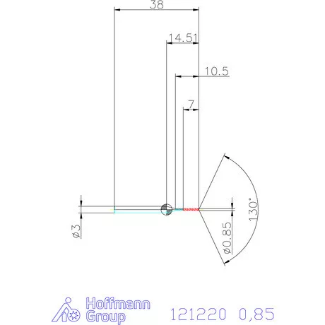 Garant VHM-HPC mikrofúró 0,85 mm