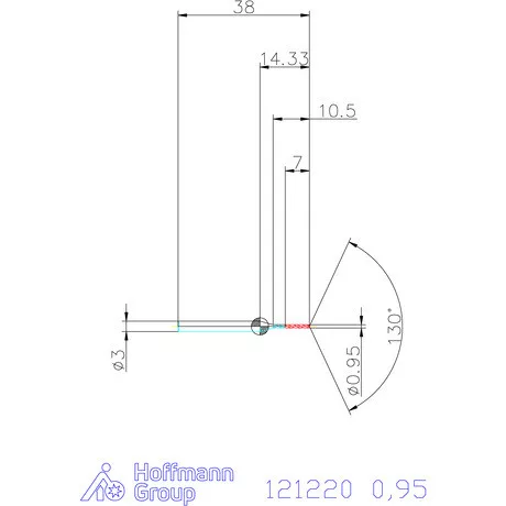 Garant VHM-HPC mikrofúró 0,95 mm