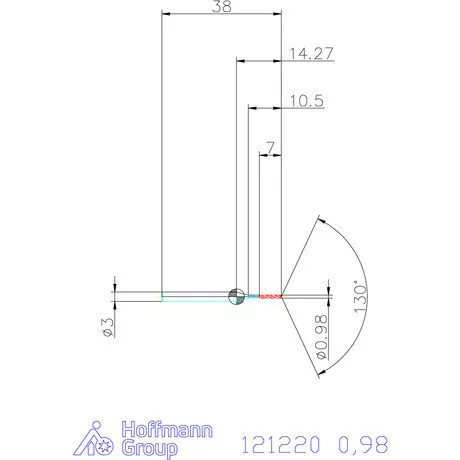 Garant VHM-HPC mikrofúró 0,98 mm