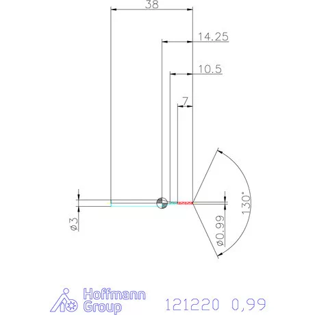 Garant VHM-HPC mikrofúró 0,99 mm