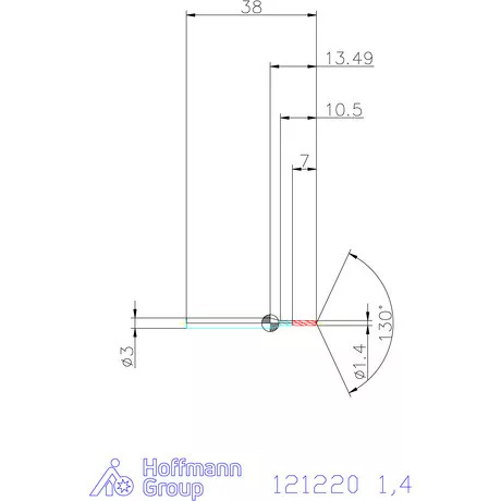 Garant VHM-HPC mikrofúró 1,4 mm