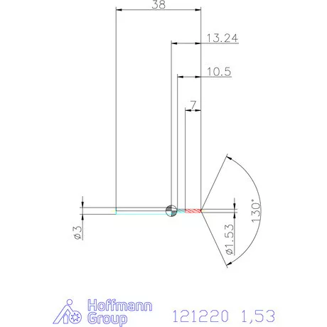 Garant VHM-HPC mikrofúró 1,53 mm