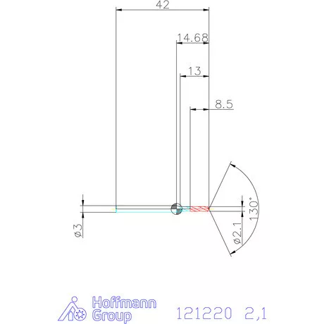 Garant VHM-HPC mikrofúró 2,1 mm