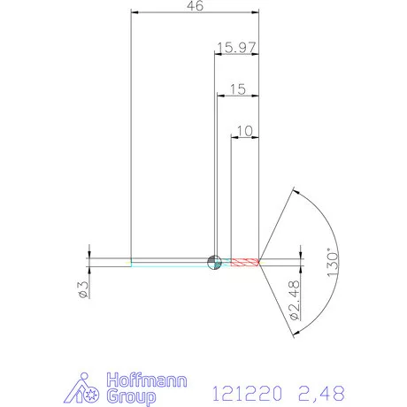 Garant VHM-HPC mikrofúró 2,48 mm