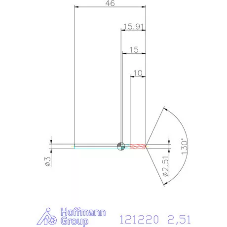 Garant VHM-HPC mikrofúró 2,51 mm