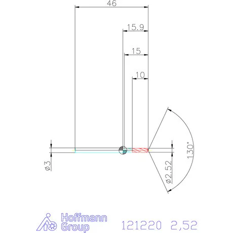 Garant VHM-HPC mikrofúró 2,52 mm