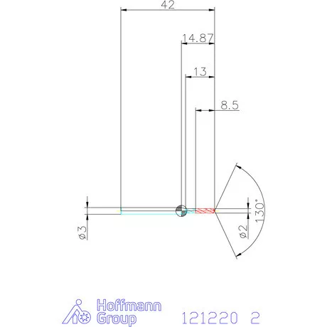 Garant VHM-HPC mikrofúró 2 mm