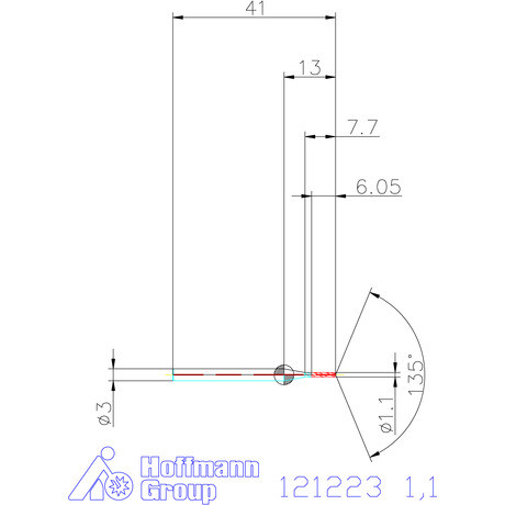 Garant Garant Master Steel MICRO VHM vezetőfúró hengeres szárral DIN 6535 HA 5×D 1,1 mm