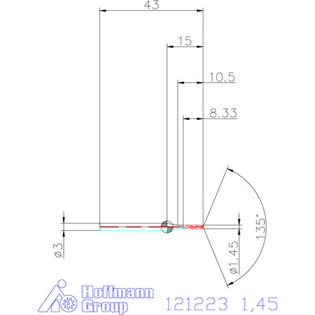 Garant Garant Master Steel MICRO VHM vezetőfúró hengeres szárral DIN 6535 HA 5×D 1,45 mm