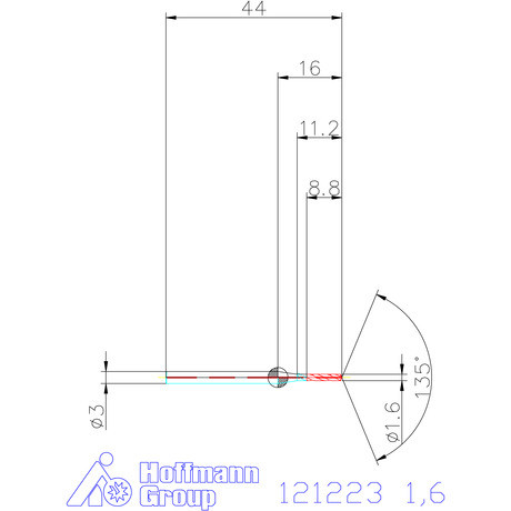 Garant Garant Master Steel MICRO VHM vezetőfúró hengeres szárral DIN 6535 HA 5×D 1,6 mm