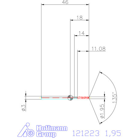 Garant Garant Master Steel MICRO VHM vezetőfúró hengeres szárral DIN 6535 HA 5×D 1,95 mm
