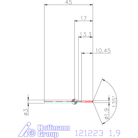 Garant Garant Master Steel MICRO VHM vezetőfúró hengeres szárral DIN 6535 HA 5×D 1,9 mm