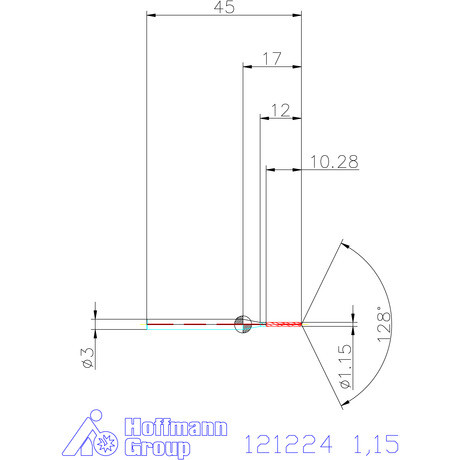 Garant Garant Master Steel MICRO VHM fúró hengeres szárral DIN 6535 HA 8×D 1,15 mm