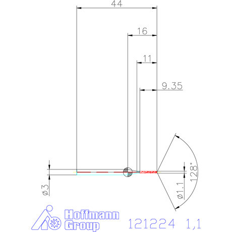 Garant Garant Master Steel MICRO VHM fúró hengeres szárral DIN 6535 HA 8×D 1,1 mm