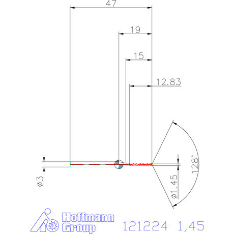 Garant Garant Master Steel MICRO VHM fúró hengeres szárral DIN 6535 HA 8×D 1,45 mm