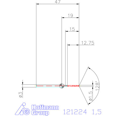 Garant Garant Master Steel MICRO VHM fúró hengeres szárral DIN 6535 HA 8×D 1,5 mm