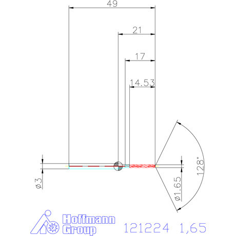 Garant Garant Master Steel MICRO VHM fúró hengeres szárral DIN 6535 HA 8×D 1,65 mm