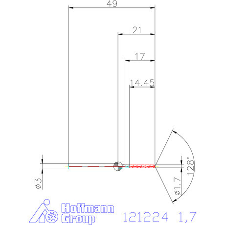 Garant Garant Master Steel MICRO VHM fúró hengeres szárral DIN 6535 HA 8×D 1,7 mm