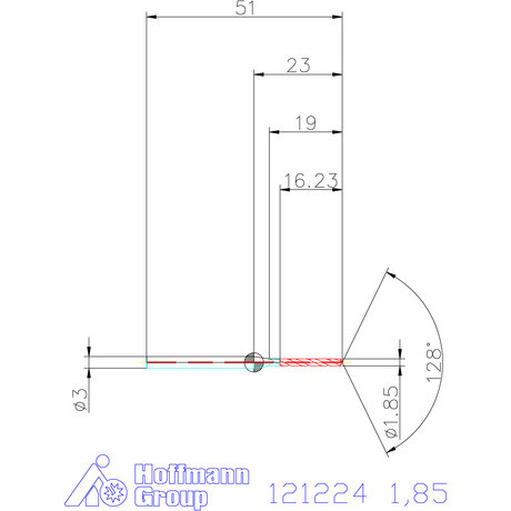 Garant Garant Master Steel MICRO VHM fúró hengeres szárral DIN 6535 HA 8×D 1,85 mm