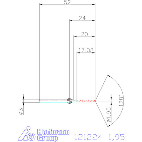 Garant Garant Master Steel MICRO VHM fúró hengeres szárral DIN 6535 HA 8×D 1,95 mm