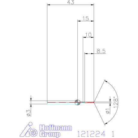 Garant Garant Master Steel MICRO VHM fúró hengeres szárral DIN 6535 HA 8×D 1 mm