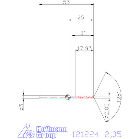 Garant Garant Master Steel MICRO VHM fúró hengeres szárral DIN 6535 HA 8×D 2,05 mm