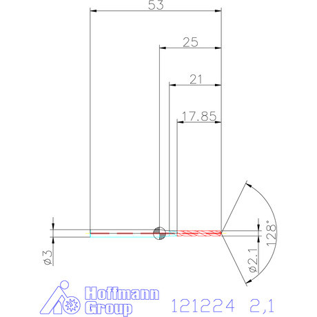 Garant Garant Master Steel MICRO VHM fúró hengeres szárral DIN 6535 HA 8×D 2,1 mm