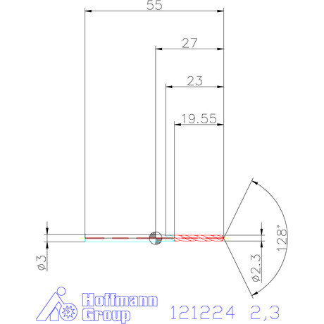 Garant Garant Master Steel MICRO VHM fúró hengeres szárral DIN 6535 HA 8×D 2,3 mm