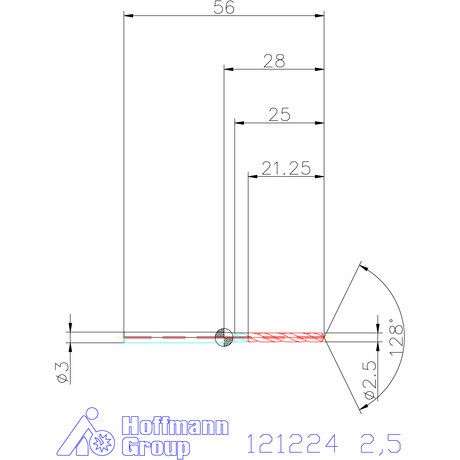 Garant Garant Master Steel MICRO VHM fúró hengeres szárral DIN 6535 HA 8×D 2,5 mm