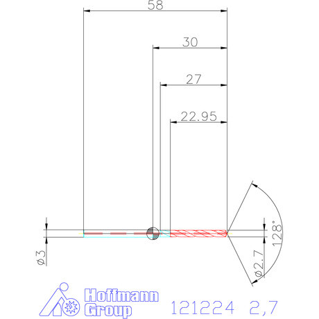 Garant Garant Master Steel MICRO VHM fúró hengeres szárral DIN 6535 HA 8×D 2,7 mm