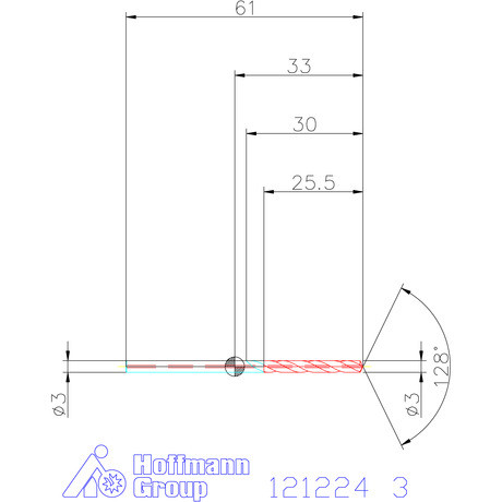 Garant Garant Master Steel MICRO VHM fúró hengeres szárral DIN 6535 HA 8×D 3 mm