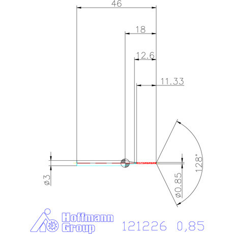 Garant Garant Master Steel MICRO VHM fúró hengeres szárral DIN 6535 HA 12×D 0,85 mm