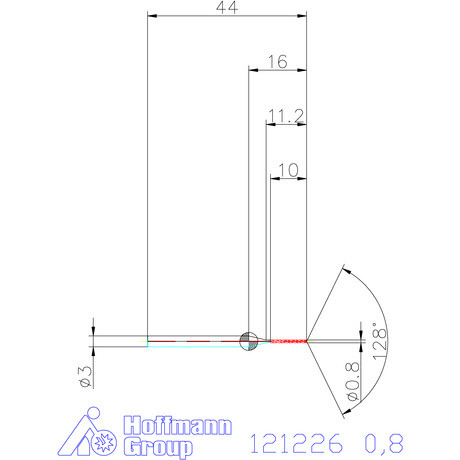 Garant Garant Master Steel MICRO VHM fúró hengeres szárral DIN 6535 HA 12×D 0,8 mm