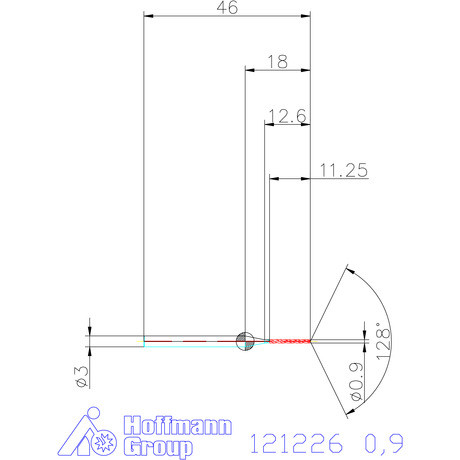 Garant Garant Master Steel MICRO VHM fúró hengeres szárral DIN 6535 HA 12×D 0,9 mm