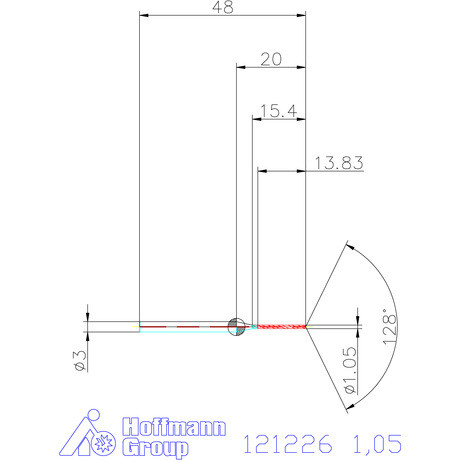 Garant Garant Master Steel MICRO VHM fúró hengeres szárral DIN 6535 HA 12×D 1,05 mm