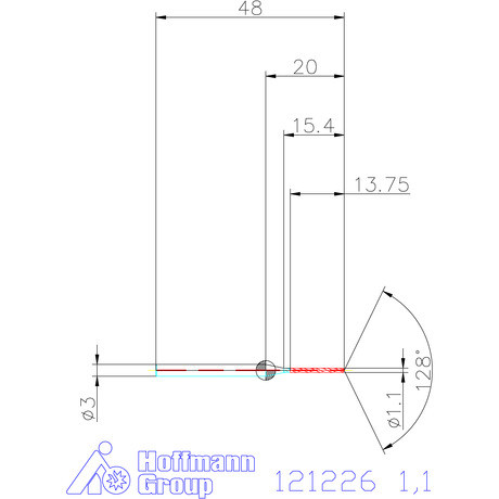 Garant Garant Master Steel MICRO VHM fúró hengeres szárral DIN 6535 HA 12×D 1,1 mm