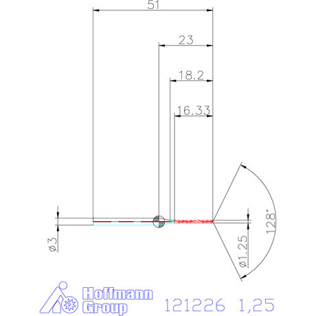 Garant Garant Master Steel MICRO VHM fúró hengeres szárral DIN 6535 HA 12×D 1,25 mm