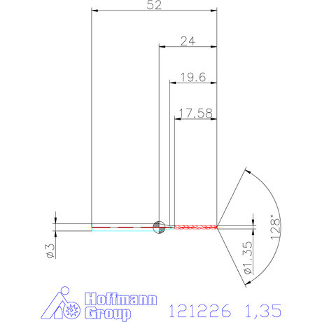 Garant Garant Master Steel MICRO VHM fúró hengeres szárral DIN 6535 HA 12×D 1,35 mm