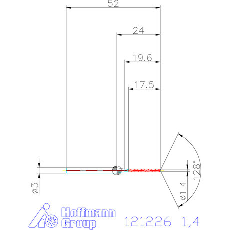 Garant Garant Master Steel MICRO VHM fúró hengeres szárral DIN 6535 HA 12×D 1,4 mm