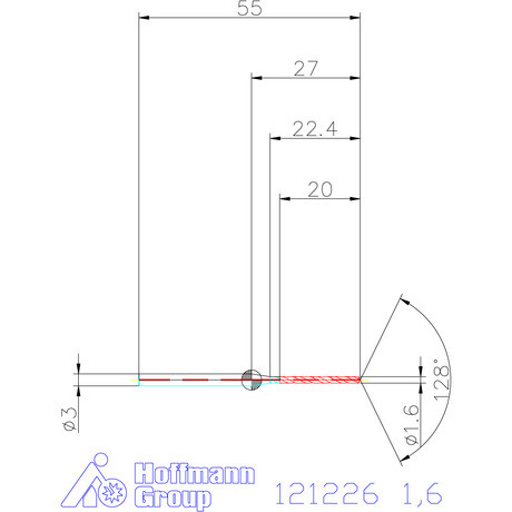 Garant Garant Master Steel MICRO VHM fúró hengeres szárral DIN 6535 HA 12×D 1,6 mm