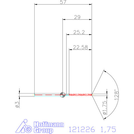 Garant Garant Master Steel MICRO VHM fúró hengeres szárral DIN 6535 HA 12×D 1,75 mm