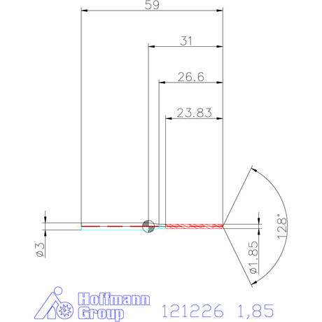 Garant Garant Master Steel MICRO VHM fúró hengeres szárral DIN 6535 HA 12×D 1,85 mm