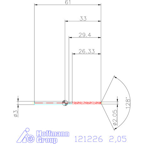 Garant Garant Master Steel MICRO VHM fúró hengeres szárral DIN 6535 HA 12×D 2,05 mm