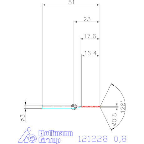 Garant Garant Master Steel MICRO VHM fúró hengeres szárral DIN 6535 HA 20×D 0,8 mm