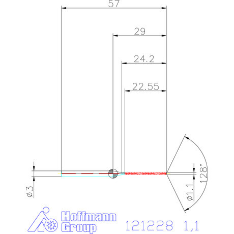 Garant Garant Master Steel MICRO VHM fúró hengeres szárral DIN 6535 HA 20×D 1,1 mm