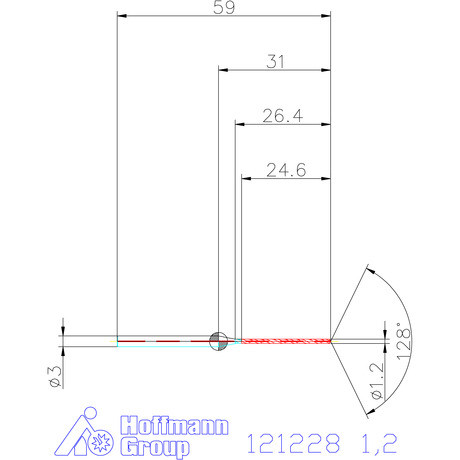 Garant Garant Master Steel MICRO VHM fúró hengeres szárral DIN 6535 HA 20×D 1,2 mm